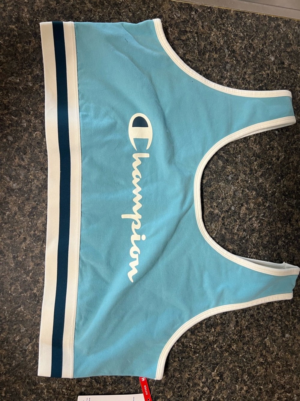 Champion Aqua Crop Tank with White Trim